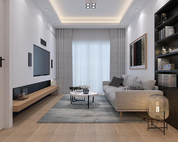 客厅空间面积的不同，对电视机尺寸大小的选择也不同3