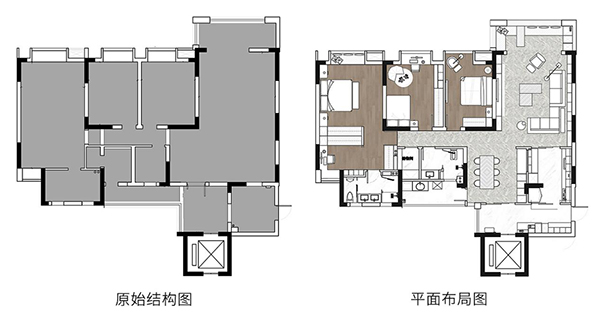 152㎡3室2厅，打破原有格局，更改动线，整合空间，极度舒适