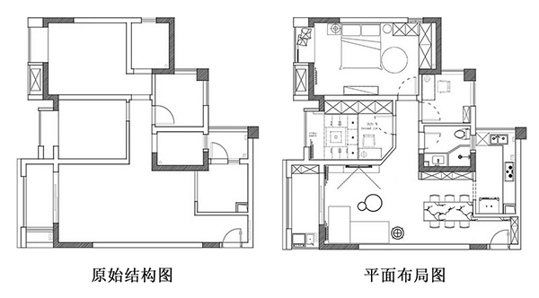 成都非梵家家居装饰装修案例欣赏解析|86㎡小套三，两个人，一个家，简单生活