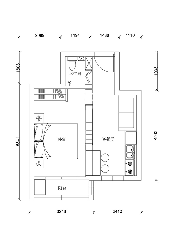 设计感十足的极简风单身公寓装修，现代都市青年的小屋7